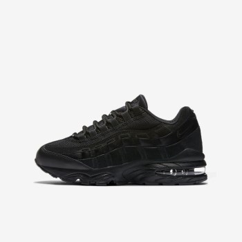 Nike Air Max 95 - Nagyobb Gyerek Air Max Trainers - Fekete/Fekete/Fekete